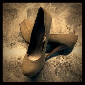 New Suede Taupe High Heels
